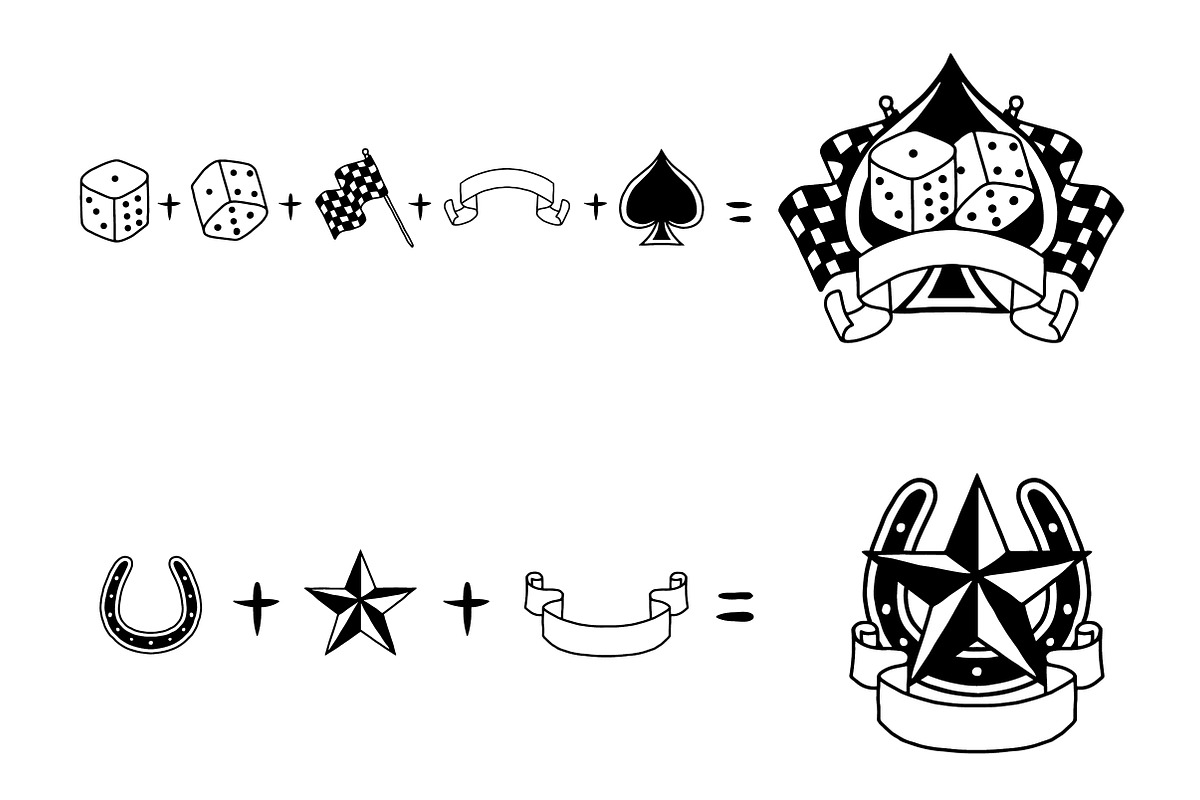 Rockabilly vector pack, an Illustration by EPLUSN (Photo 2 of 2)
