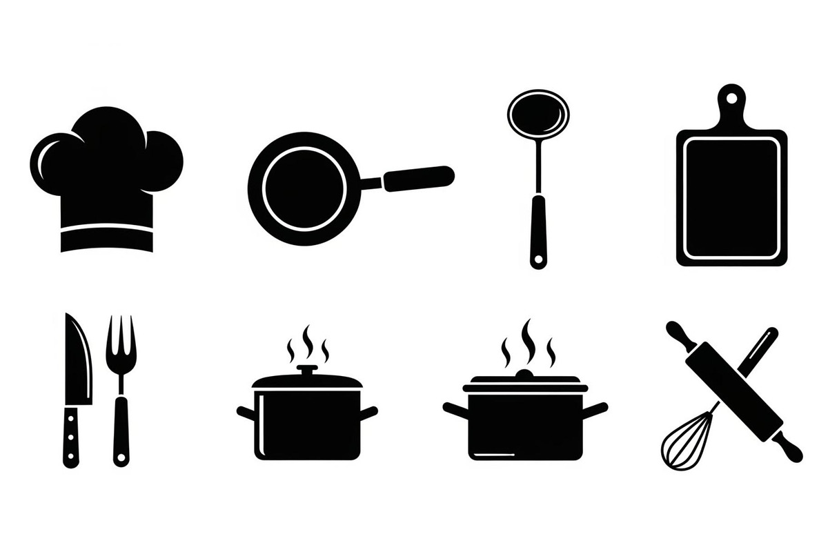 Kitchen Cooking Icon Vector Bundle, an Illustration by jahid234 (Photo 9 of 51)