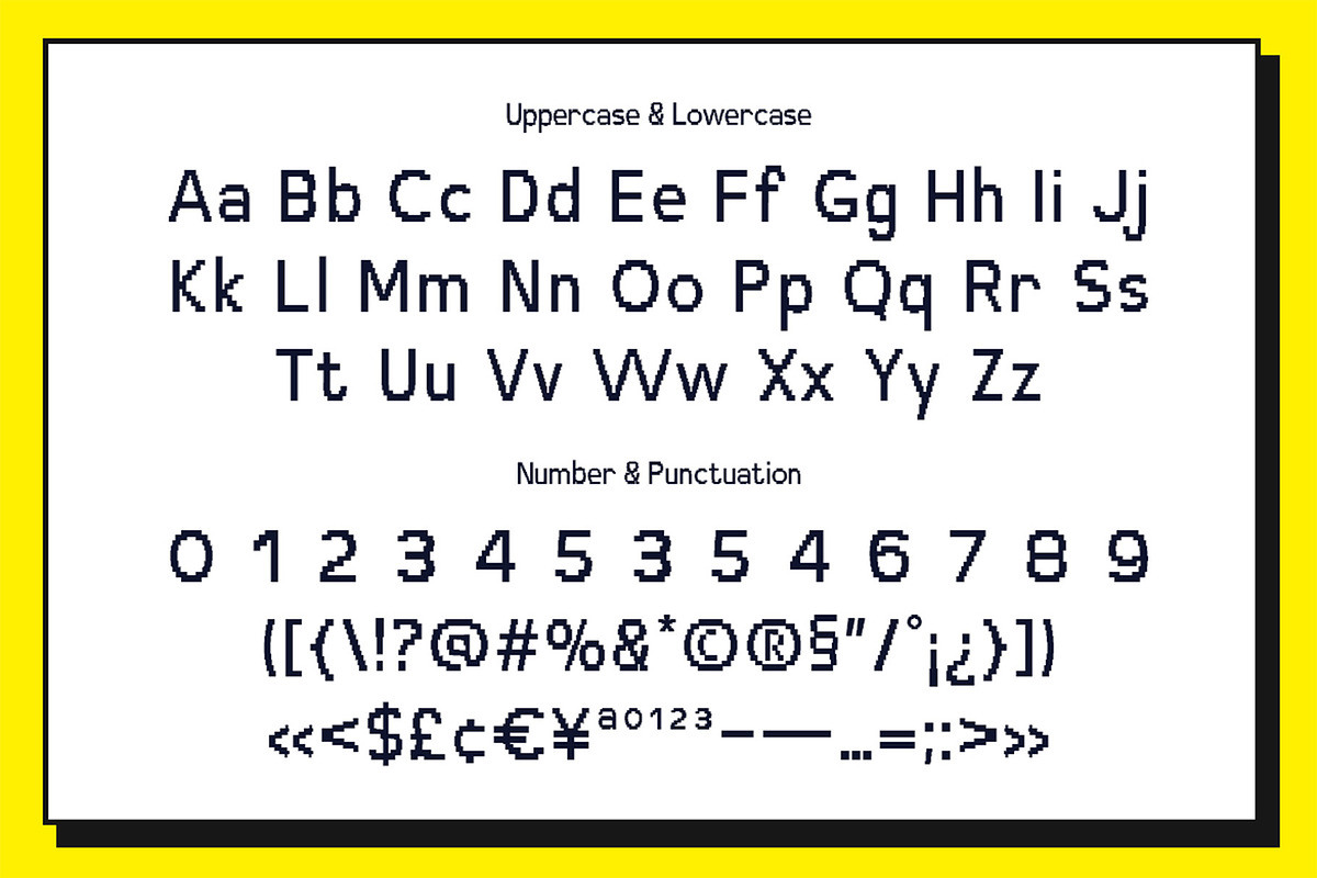 Easy Pixel - Modern Pixel Font, a Sans Serif Font by Pekotype (Photo 3 of 12)