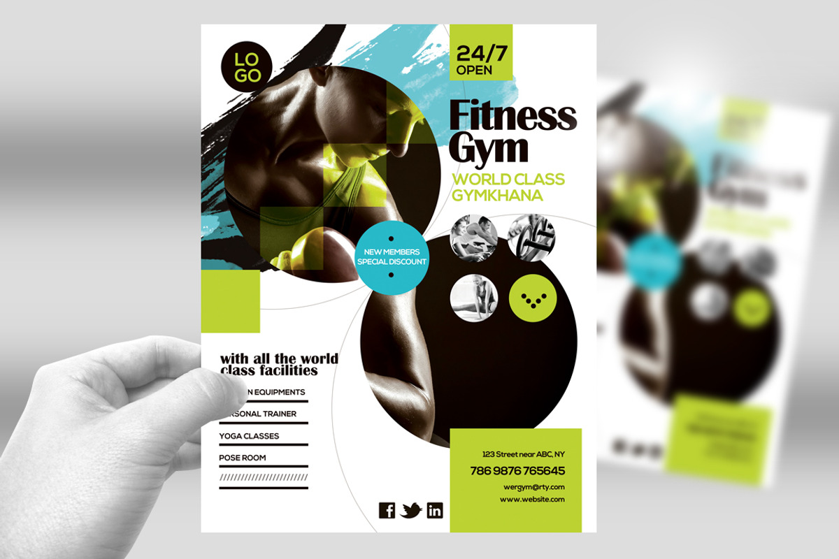 Fitness Gym Flyer V4, a Flyer Template by Satgur Graphic Design (Photo 2 of 3)