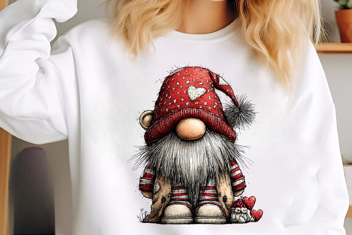 Whimsical Valentine Gnome Clipart, an Illustration by SinaCreation (Photo 7 of 10)