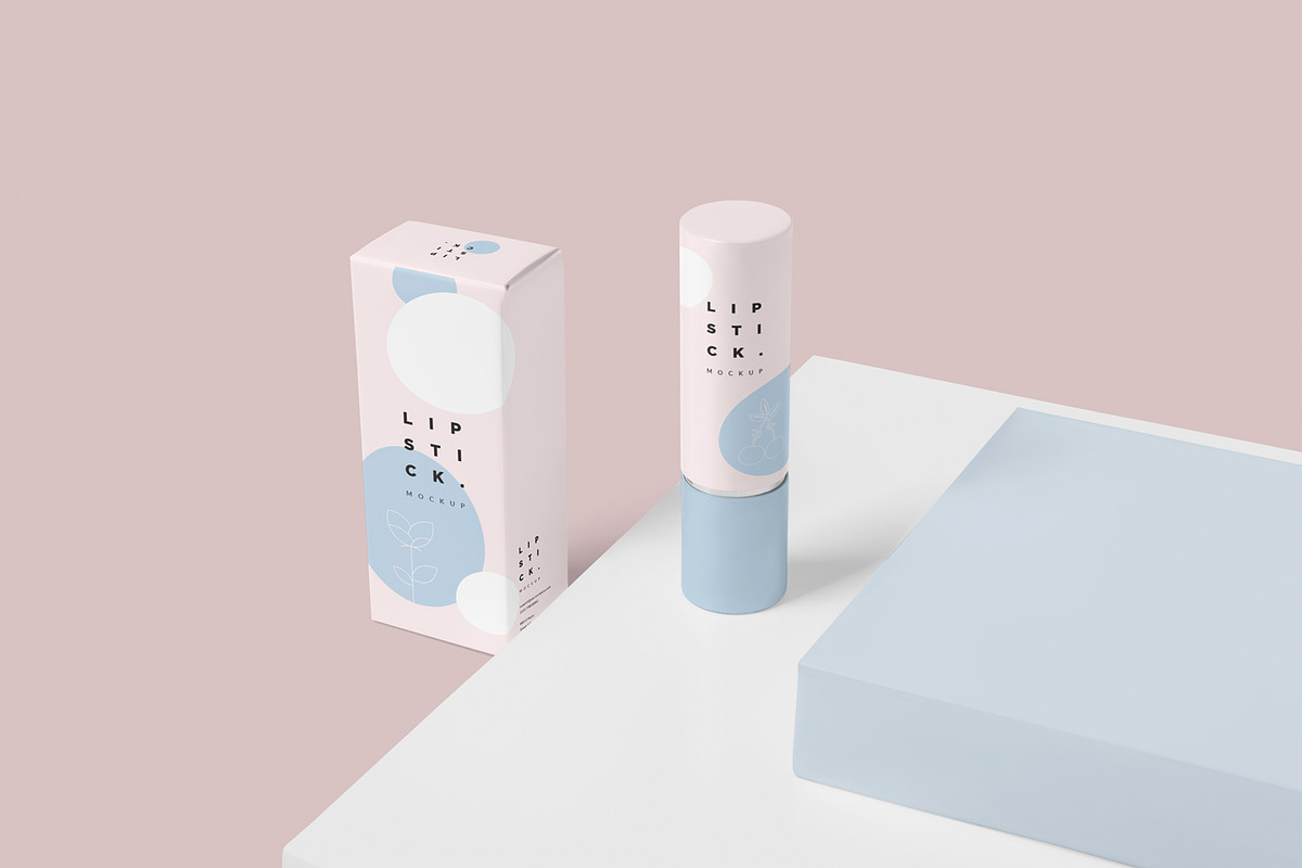 Matte Lipstick Mockups, a Packaging Mockup by DesignNeutrons (Photo 4 of 7)