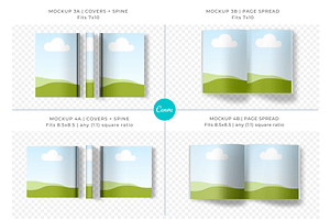 KDP Book Mockups For Canva