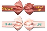 Set of 10 colorful satin bows, an Object Graphic by Vjom (Thumbnail 1 of 3)
