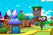 3D Cartoon Shop City, an Environmental 3D Model by Souchenki (Thumbnail 4 of 21)