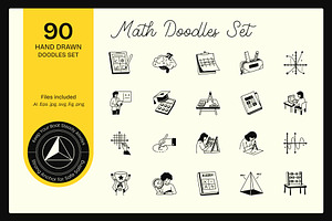 Math Doodles, an Outline Icon by Vectors Market