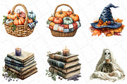 Watercolor Cozy Halloween Clipart, an Illustration by DreamPrint404 (Thumbnail 5 of 5)