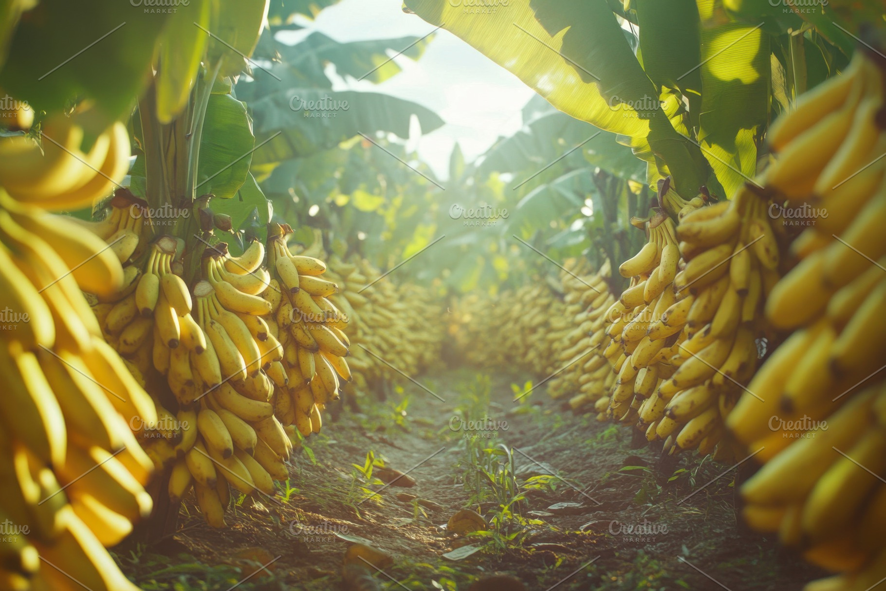 Vibrant banana plantation showcasing, a Photo by Iftikhar Alam