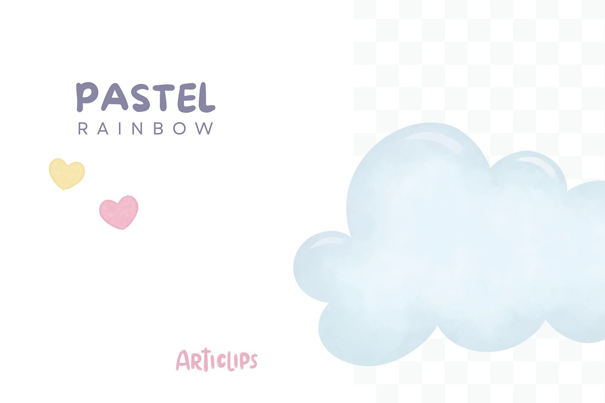 Pastel Rainbow Clipart, a Decorative Illustration by Articlips (Photo 2 of 3)