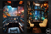 Cyberpunk Vehicle Interior Poster, a Background Graphic by Other Side Art (Thumbnail 2 of 5)