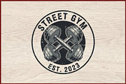 10 Vintage Gym Fitness Badge Logo, a Sport Illustration by Artivon (Thumbnail 3 of 11)