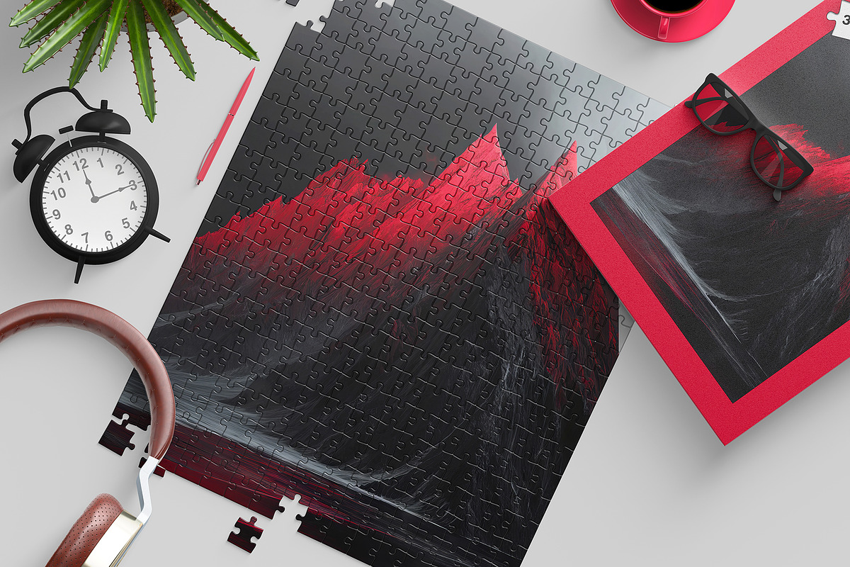 Dye sublimation Puzzle Mockup 16x20, a Household Mockup by GraphicVil (Photo 4 of 9)