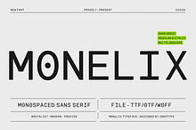 Monelix - Monospaced Sans Serif