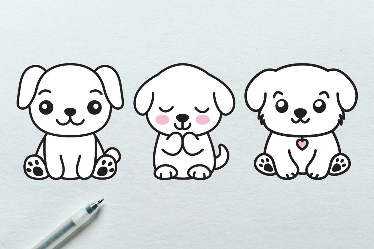 11 Cute Puppy Dog Character Doodle, an Animal Illustration by jongcreative (Photo 6 of 6)