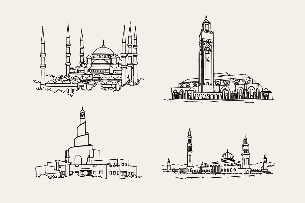 Mosque Minimalist Illustration, an Object Illustration by Adora ARTS (Photo 2 of 8)