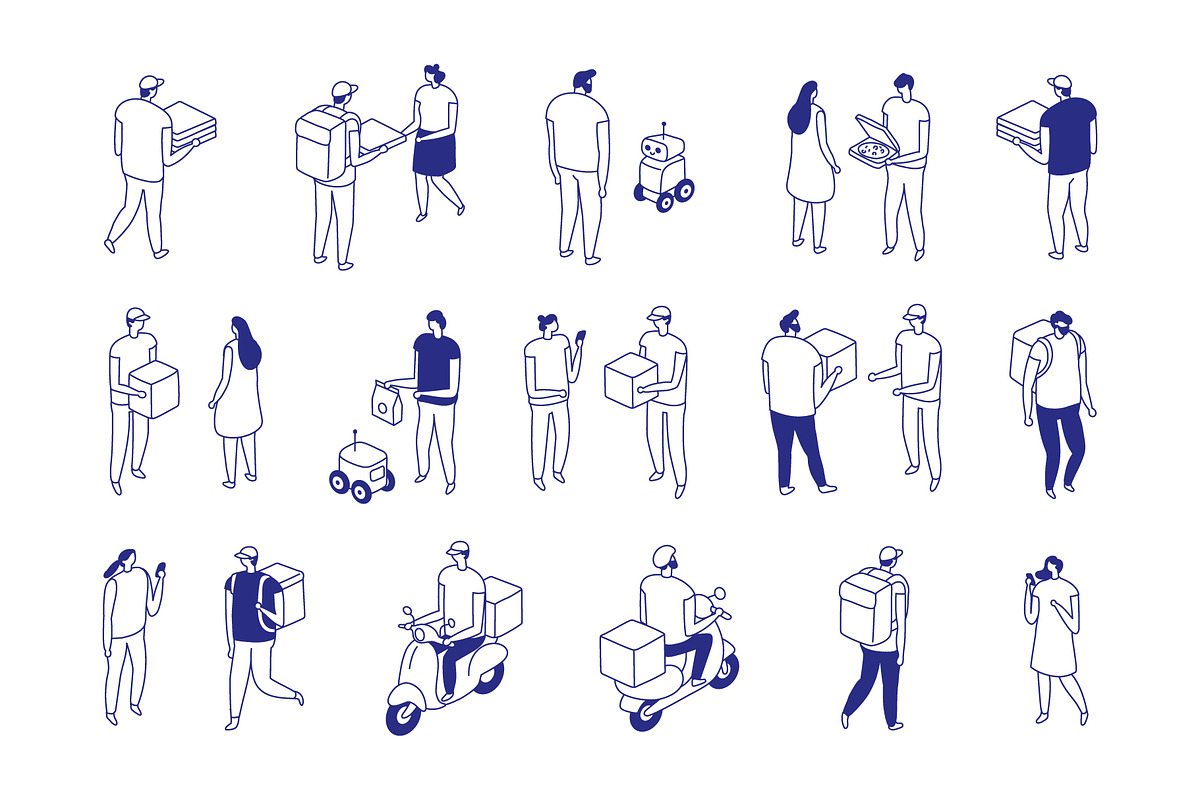 150+ Isometric Line People Set, a Person Illustration by Vector_Art (Photo 5 of 16)
