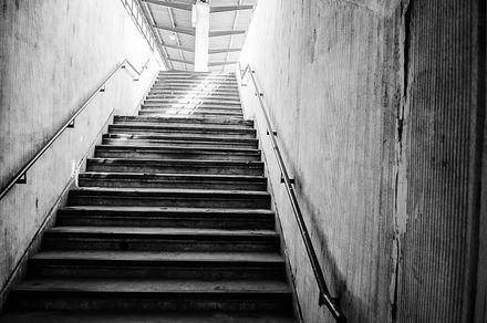 Exterior stairs - black and white