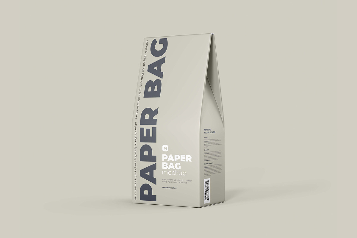 Paper Bag Mockup. Half Side - L view, a Packaging Mockup by easymock (Photo 5 of 11)