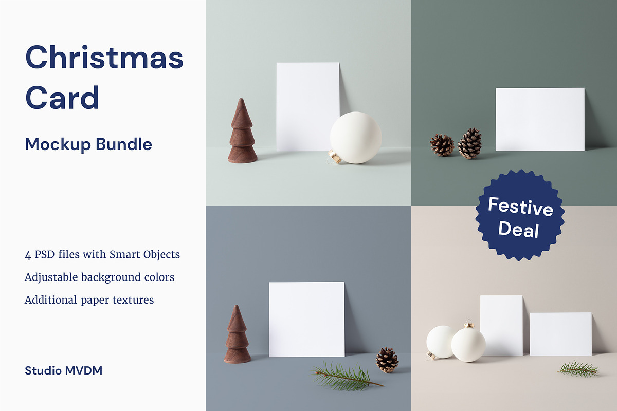 Christmas Card Winter Mockup Bundle, a Product Mockup by Studio MVDM (Photo 1 of 8)