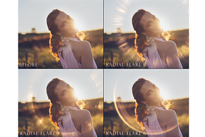 Radial Lens Flare Light Overlays