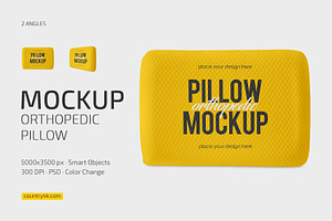 Orthopedic Pillow Mockup Set, a Household Mockup by Country4k