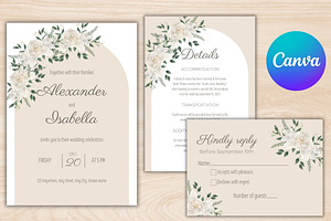 Elegant Wedding Invitation Template, an Invitation Template by Talentex Invitations