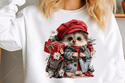 Cute Woodland Postman Animals, a Seasonal Illustration by Canvas Craft (Thumbnail 5 of 10)
