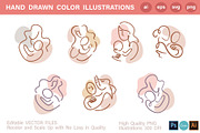 Mother and Baby Vector Pack +SVG, a Graphic by Katrinelly (Thumbnail 4 of 11)