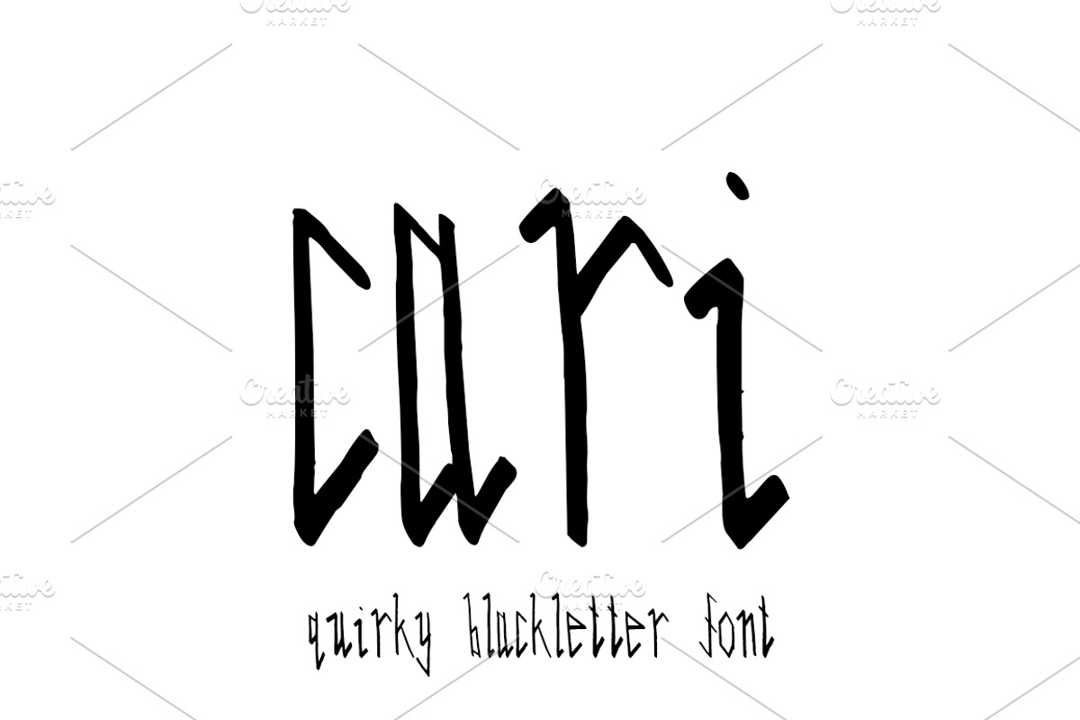 CARI Hand Written Blackletter Font