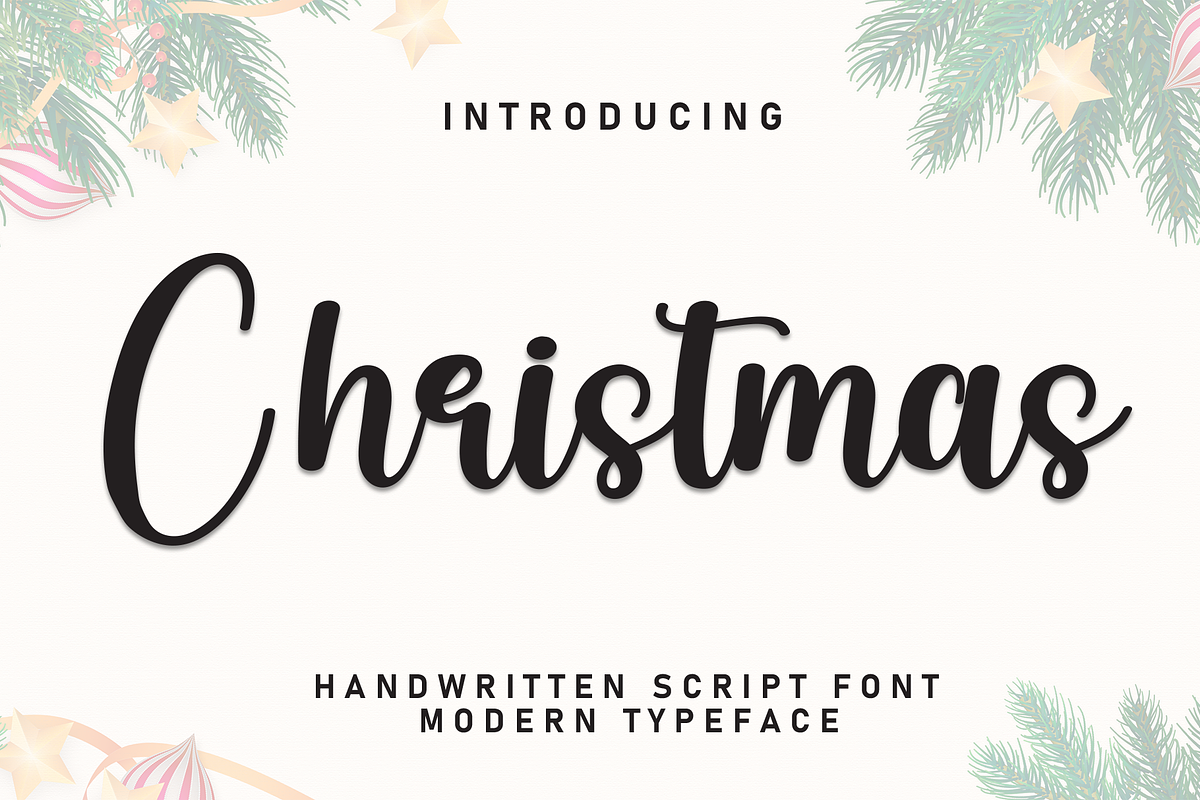 Christmas | Script Font, a Handwritten Font by Scratchones (Photo 1 of 8)