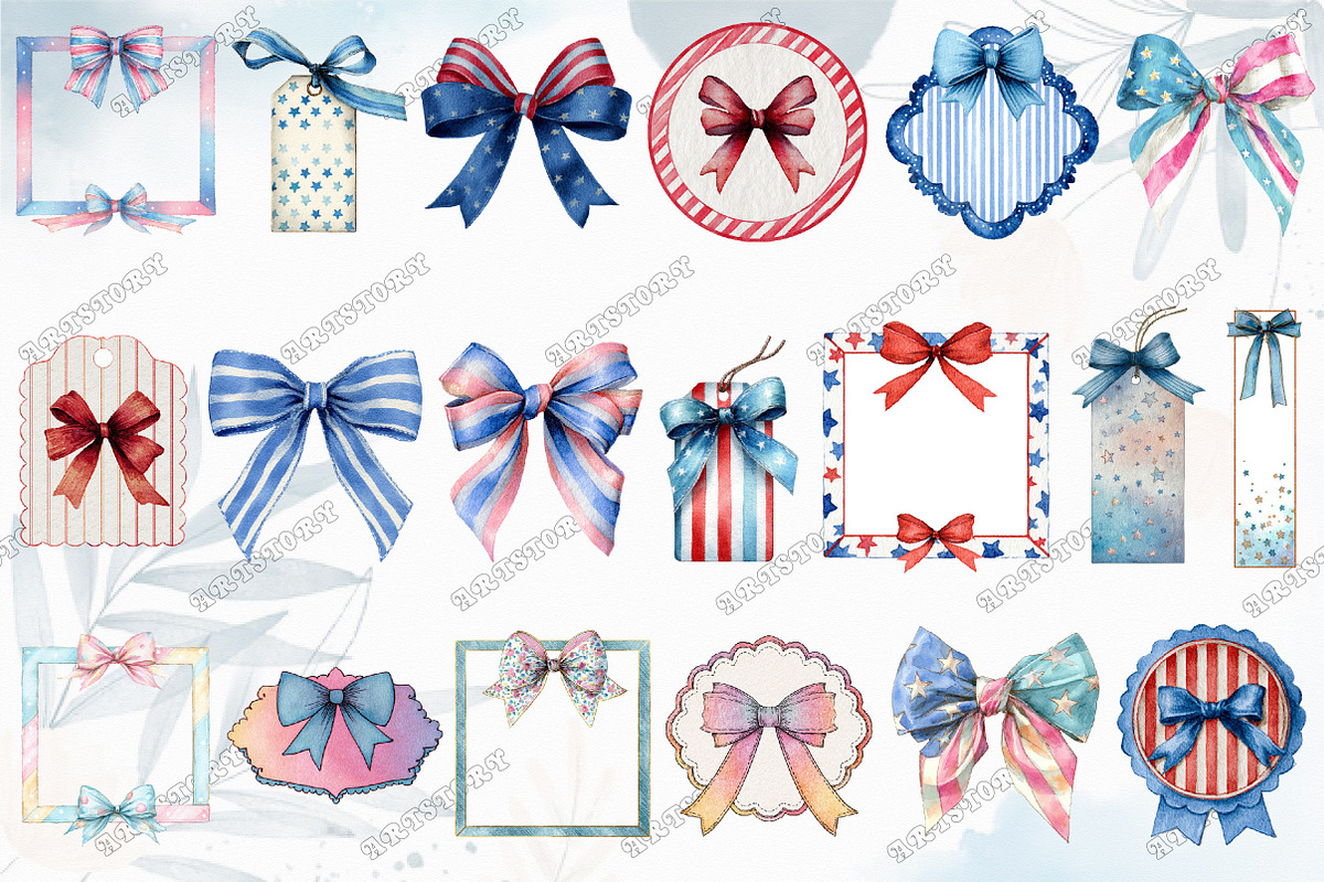 4th of July Bows PNG, Patriotic PNG, a Graphic by designcity5 (Photo 4 of 6)