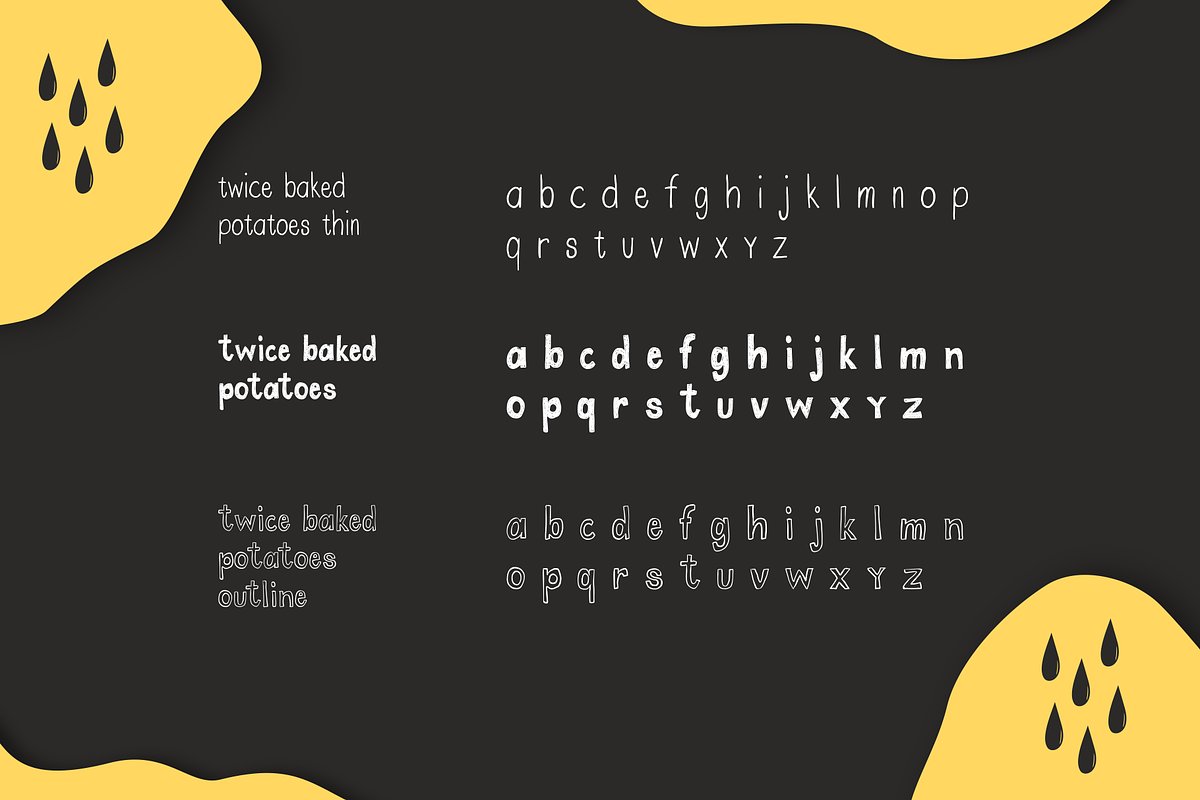 twice bake potatoes - Font Trio, a Font by takoliko (Photo 13 of 16)