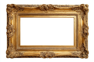 Ornate Gold Picture Frame Empty Anti, a Photo by Pixeness Studio