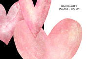 Pink Watercolor Hearts Clipart, a Graphic by Murphy & Frank (Thumbnail 4 of 7)