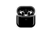 50 Wireless Earbuds Silhouette Icon, an Illustration by abu67222 (Thumbnail 10 of 51)
