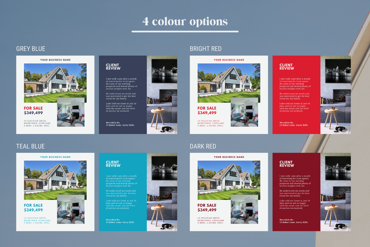 Modern Real Estate Canva Insta Pack, a Social Media Template by Take Care Creative (Photo 4 of 8)