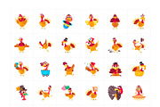 Turkey Cartoon Stickers Set, an Emoji Icon by Vectors Market (Thumbnail 5 of 6)