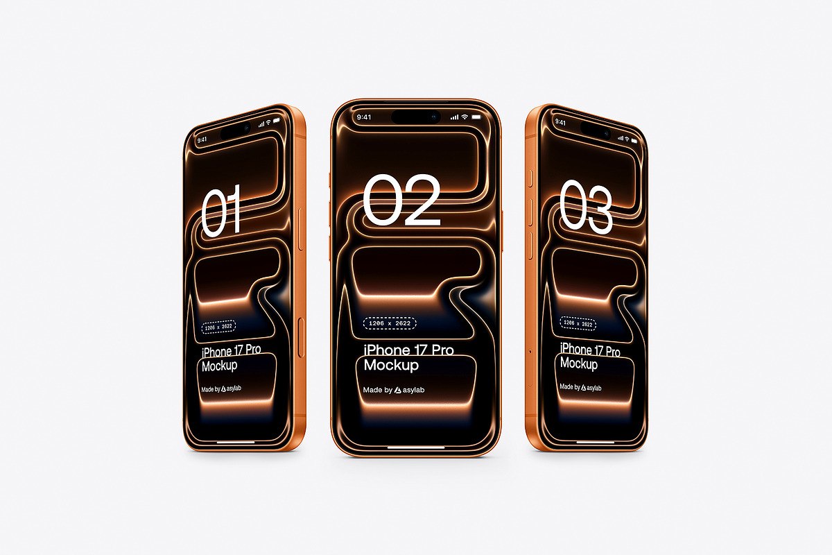 iPhone 17 Pro - 24 Mockups Scenes, an iPhone Mockup by Asylab (Photo 17 of 61)