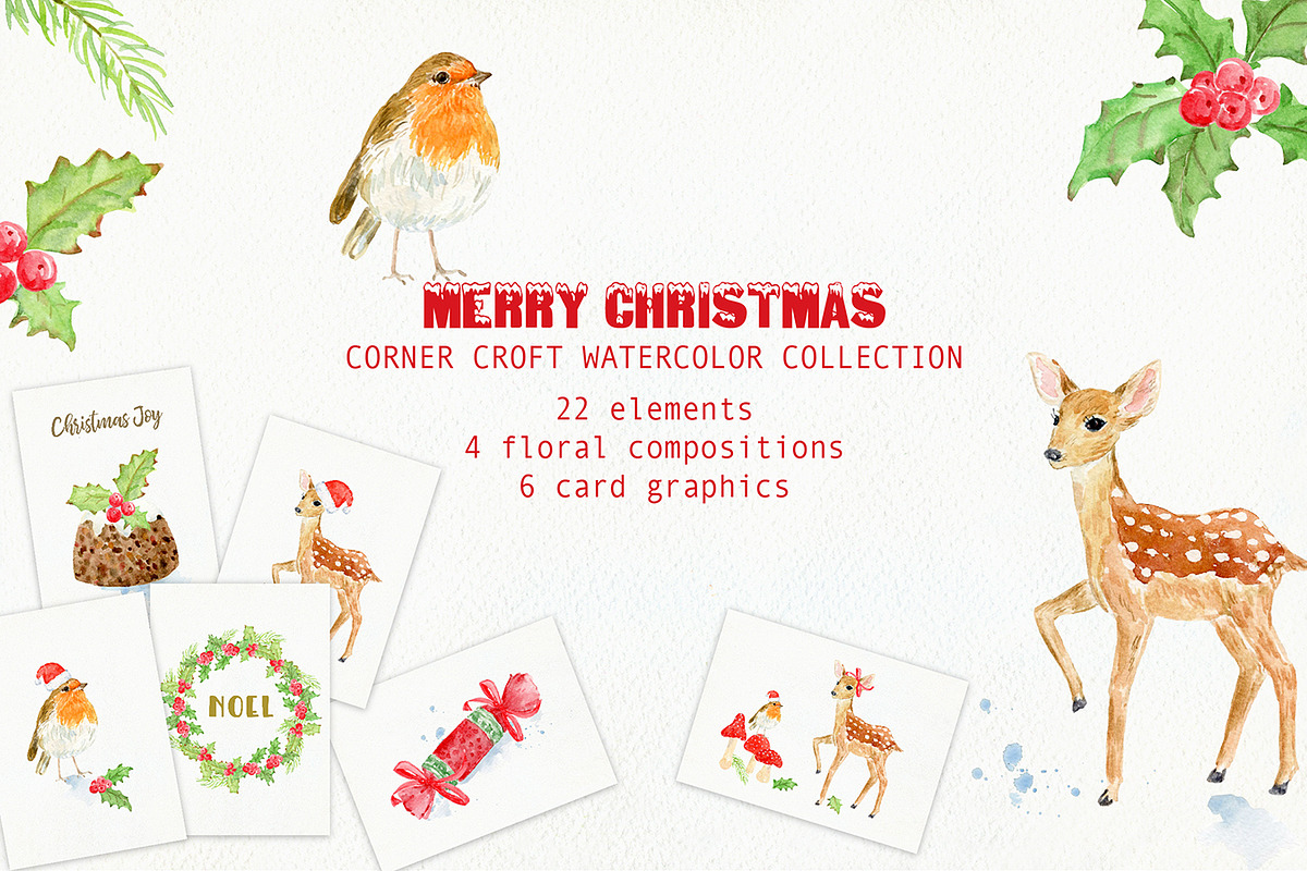 Merry Christmas Illustration, an Illustration by Corner Croft (Photo 1 of 5)