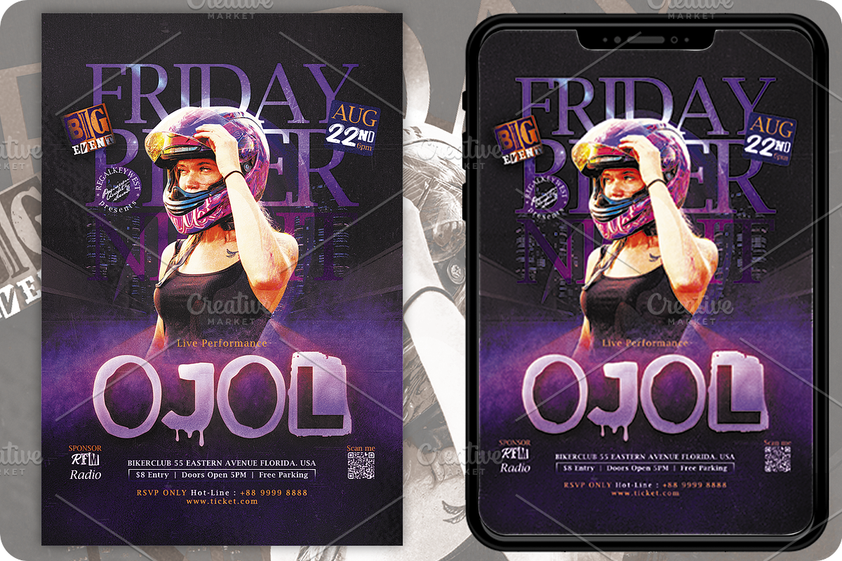 Club Event Flyer, a Flyer Template by regalDRAW (Photo 1 of 4)