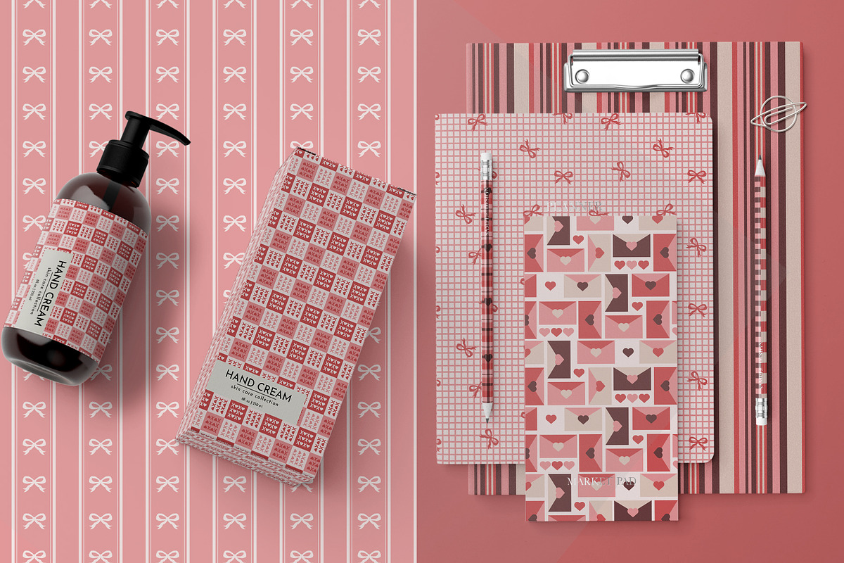 VALENTINE SEAMLESS PATTERNS & HEARTS, a Pattern Graphic by Sonulkaster (Photo 4 of 9)