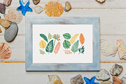 Green Leaves Watercolor Clipart, an Illustration by Helospace (Thumbnail 2 of 10)
