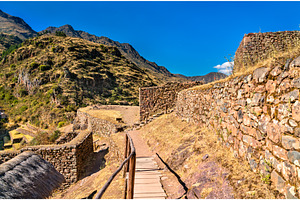 Inca ruins at Pisac in Peru, an Architecture Photo by Leonid Andronov