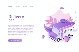 Delivery truck service landing 