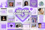 Glam Instagram Post Templates Canva, a Social Media Template by Hell Yeah Designs (Thumbnail 1 of 6)