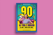 90s Party Flyer Template, a Flyer Template by megarez (Thumbnail 1 of 3)