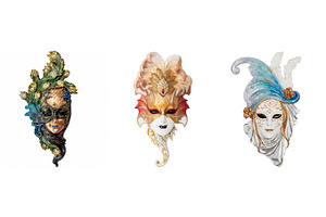 Venetian masks for venice carnival stock photo containing closeup and isolated