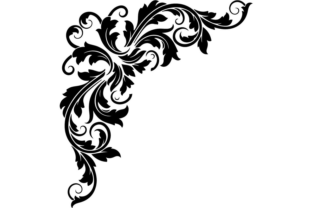 Vintage Baroque Floral Corner Frame, a Decorative Illustration by Creativeshirt (Photo 19 of 20)