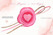 Love stamps, envelopes, a Texture Illustration by LABFcreations (Thumbnail 2 of 7)