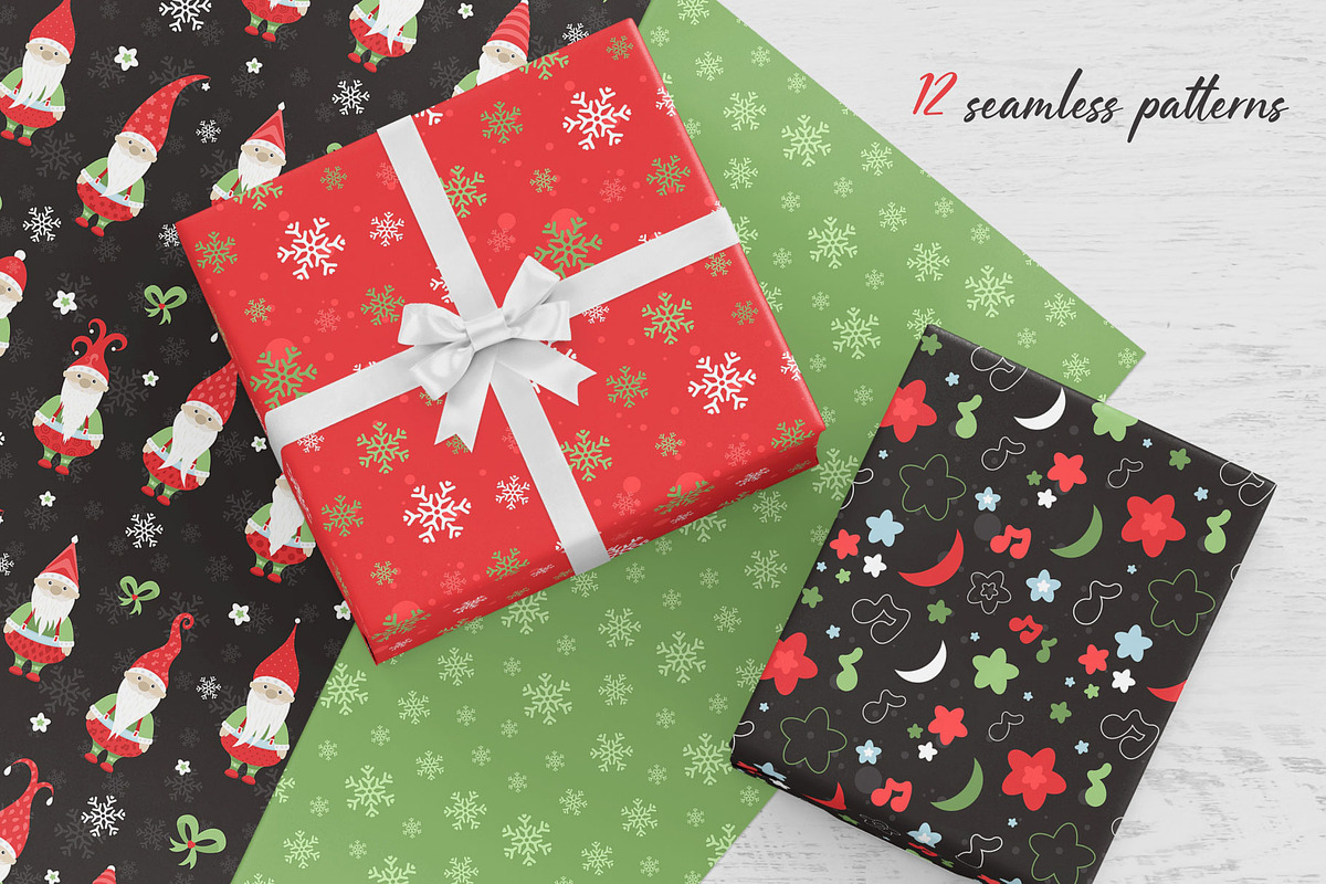 Merry Christmas seamless pattern, a Pattern Graphic by LartGraphics (Photo 3 of 8)